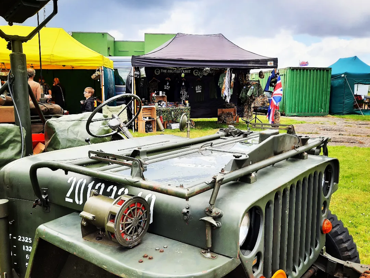 Traders at the Suffolk Military Show in 2024